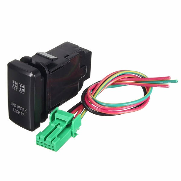 ABS-12V-3Amp-Push-Switch-Red-LED-Light-Bar-For-Toyota-Fortuner-Hilux-Tacoma-2005-2011-1105462
