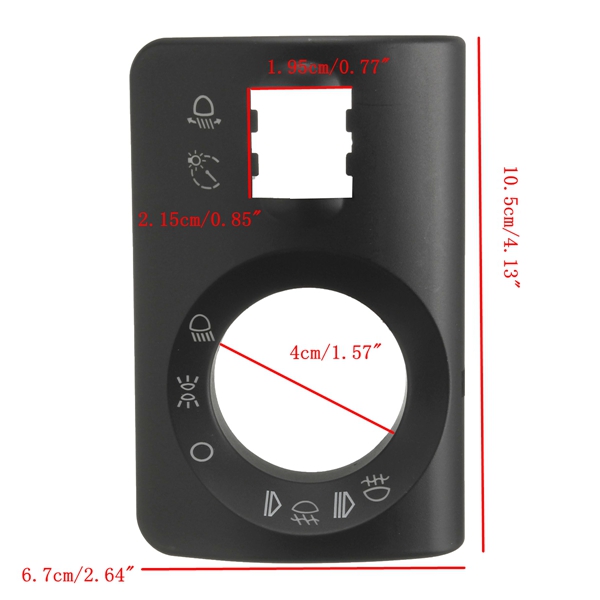 Black-Headlight-Fog-Light-Switch-Cover-For-Audi-A6-4B-C5-AVANT-S6-2002-2005-997565