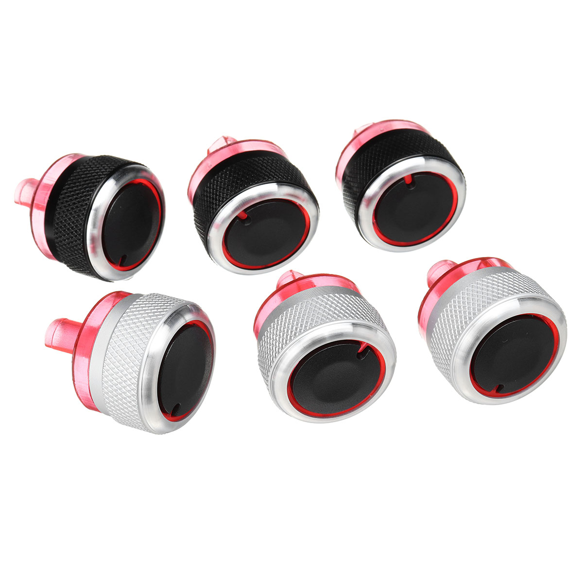 Black-Silver-3pcs-Aluminum-Alloy-Heater-Knobs-Buttons-Set-For-PEUGEOT-206-207-C2-1390196