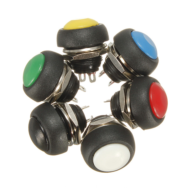 Car-Auto-Momentary-OFF-ON-Push-Round-Button-Horn-Switch-Multicolor-927835