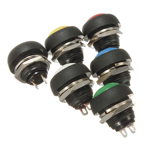 Car-Auto-Momentary-OFF-ON-Push-Round-Button-Horn-Switch-Multicolor-927835