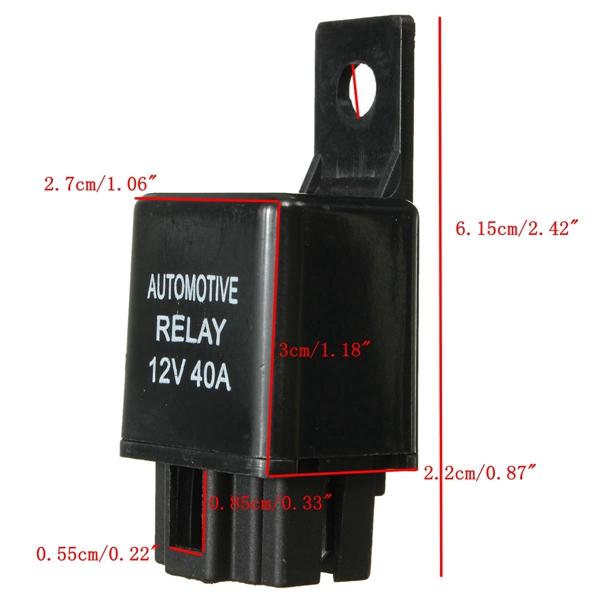 Car-Auto-Relay-4-Pin-SPST-Alarm-Relay-Automotive-Van-Boat-Bike-12V-DC-40A-40-AMP-1010165