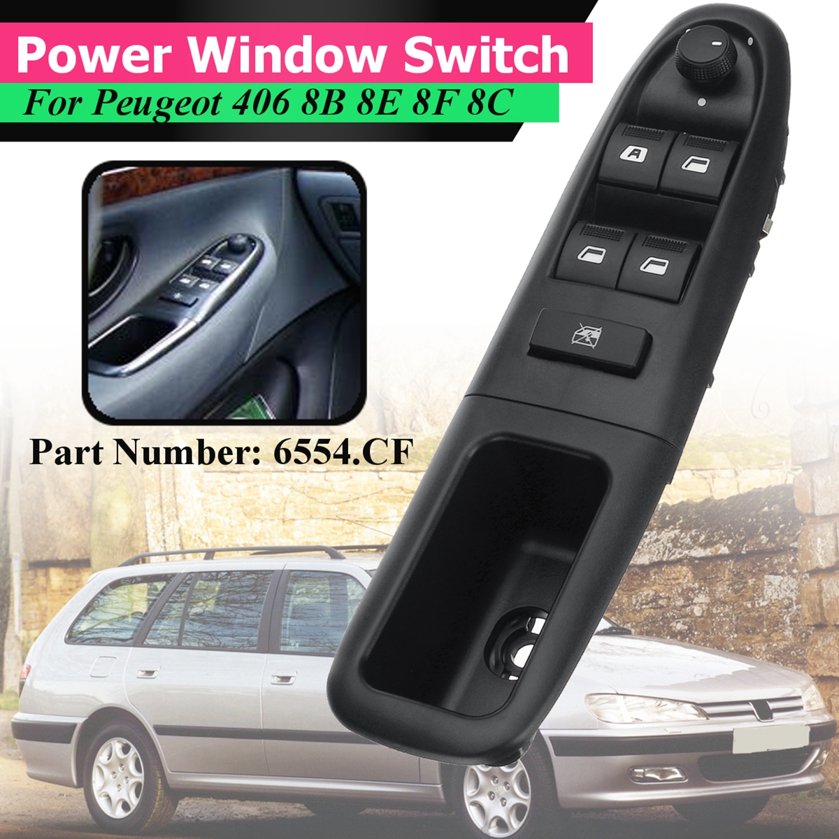 Car-Driver-Side-ABS-Electric-Power-Window-Switch-For-Peugeot-406-8B-8E-8F-8C-1637496