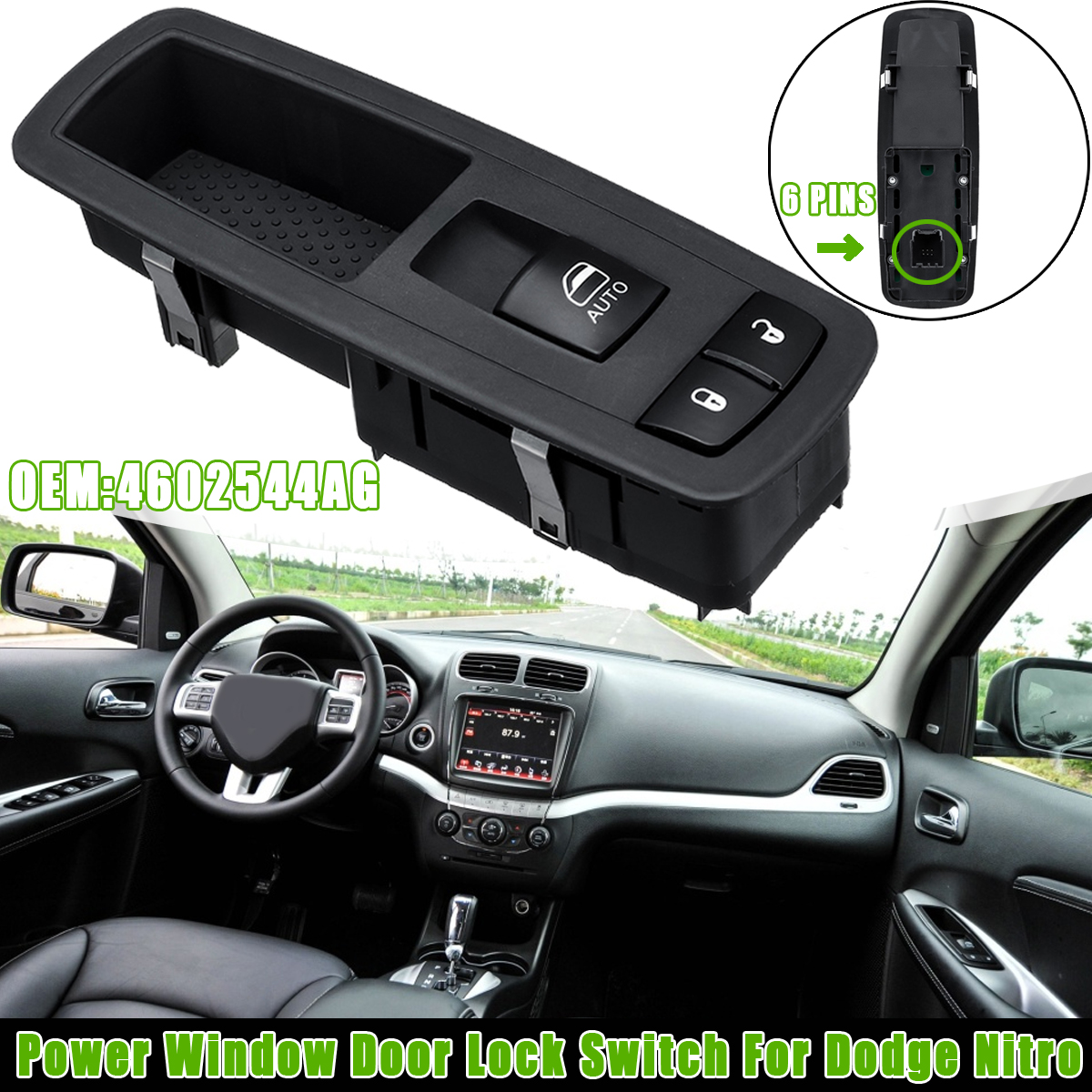 Car-Front-Passenger-Side-Door-Power-6-Pin-WindowLock-Switch-Right-4602544AG-For-DodgeChryslerJeep-1649399
