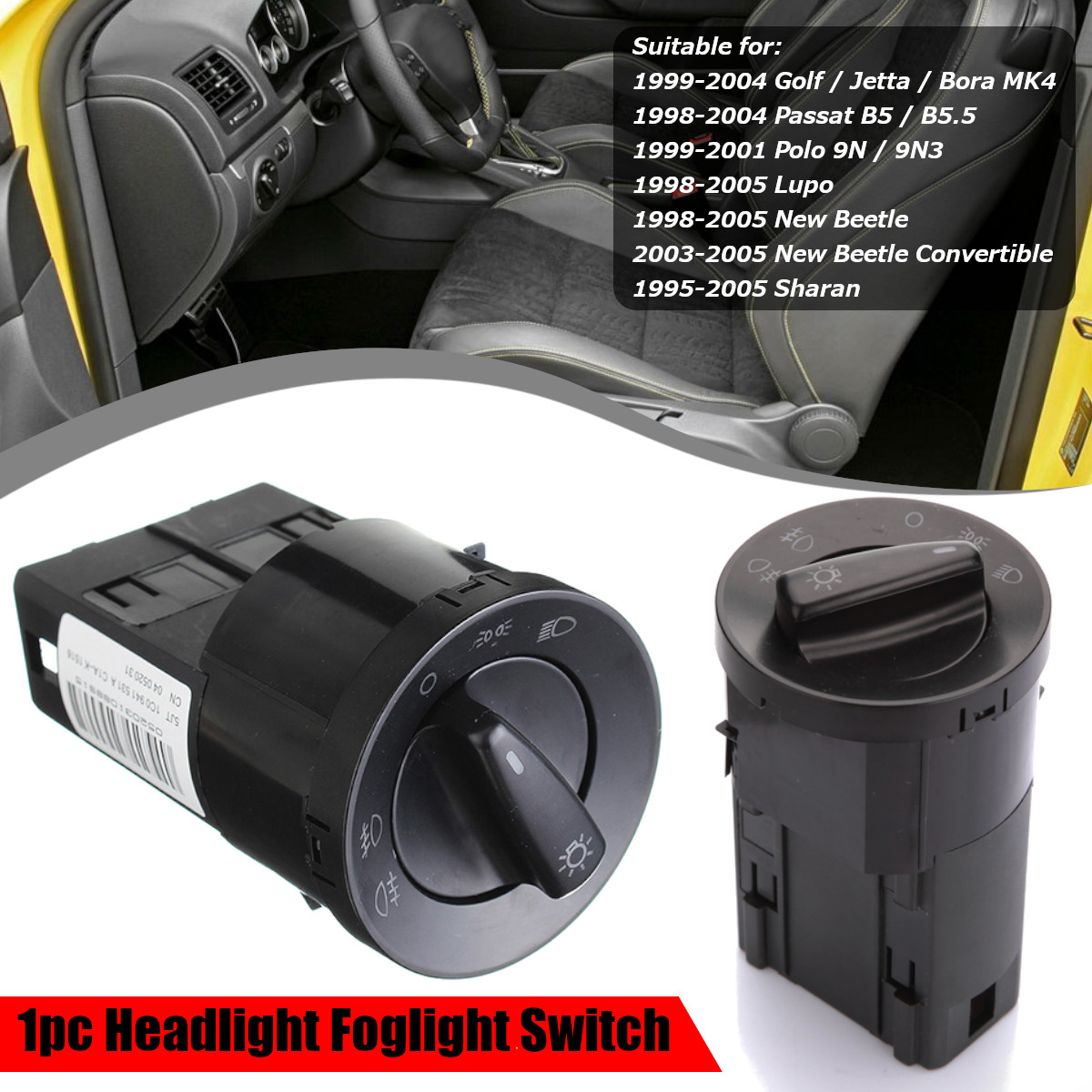 Car-Headlight-Fog-Light-Switch-for-VW-Golf-Jetta-Bora-MK4-Passat-41121560-YM2113K196AAYYE-1C0941531A-919664
