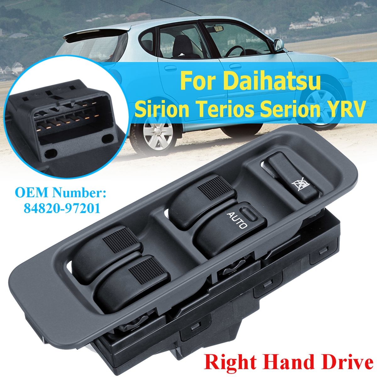 Car-Right-Driver-Side-Master-Electric-Window-Switch-RHD-84820-97201-For-Daihatsu-Sirion-Terios-Serio-1636457