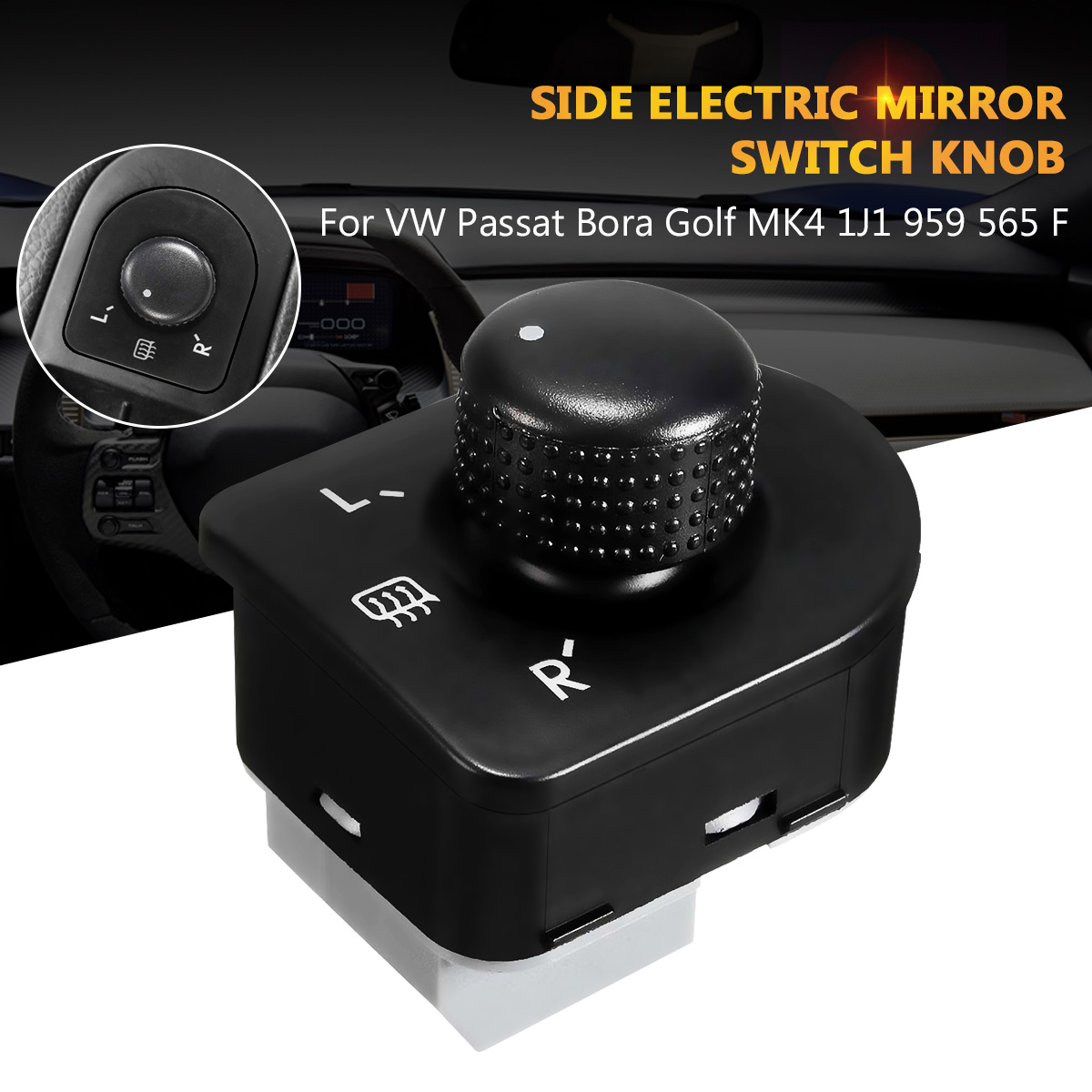 Car-Side-Electric-Mirror-Switch-Knob-for-VW-Passat-Bora-Bettle-Jetta-MK4-Golf-1J1959565F-1537733