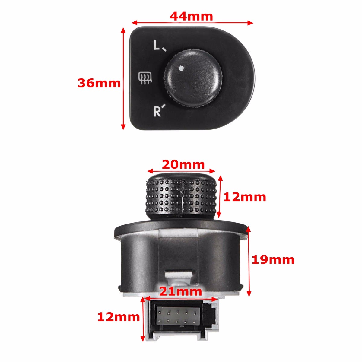 Car-Side-Electric-Mirror-Switch-Knob-for-VW-Passat-Bora-Bettle-Jetta-MK4-Golf-1J1959565F-1537733