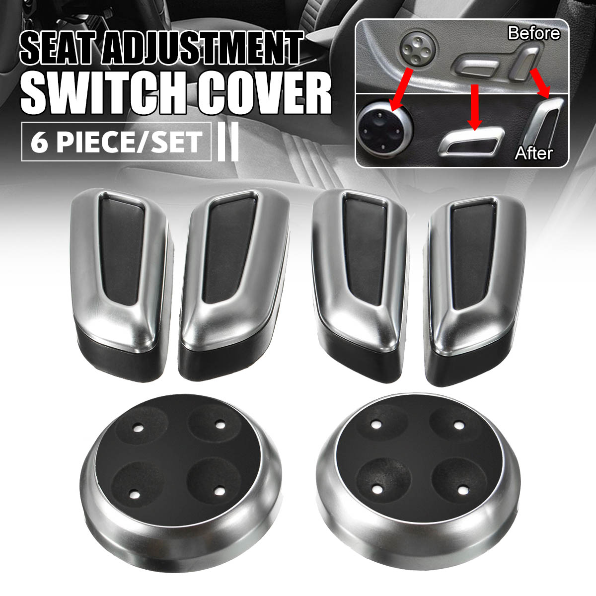 Chrome-Seat-Adjustment-Switch-Cover-Trims-for-Audi-A3-A4-A5-A6-Q3-Q5-for-VW-Tiguan-1018781
