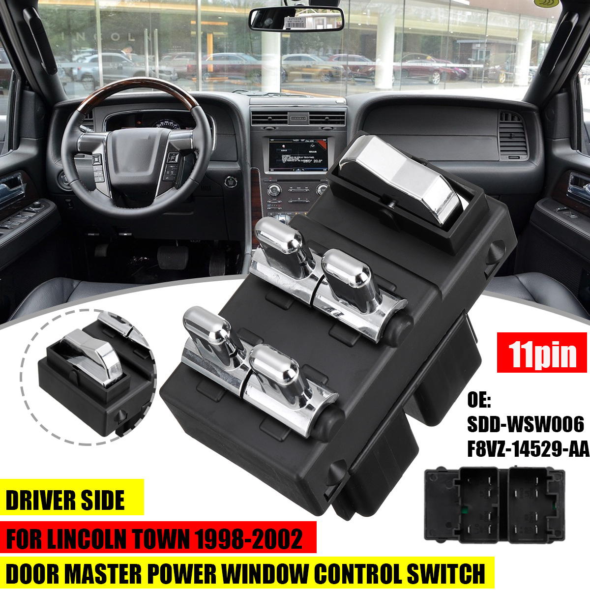 Driver-Side-Door-Master-Power-Window-Control-Switch-For-Loncoln-Town-Car-1998-2002-1767941