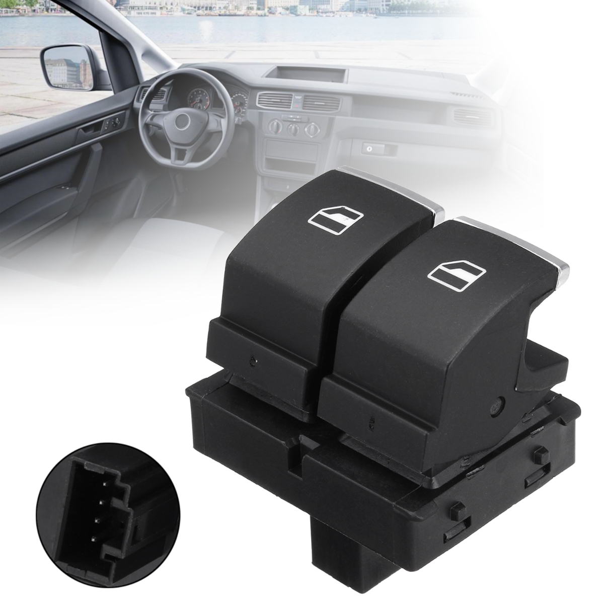 Driver-Side-Electric-Power-Window-Control-Switch-For-VW-Golf-EOS-MK5-MK6-2-Door-1261517