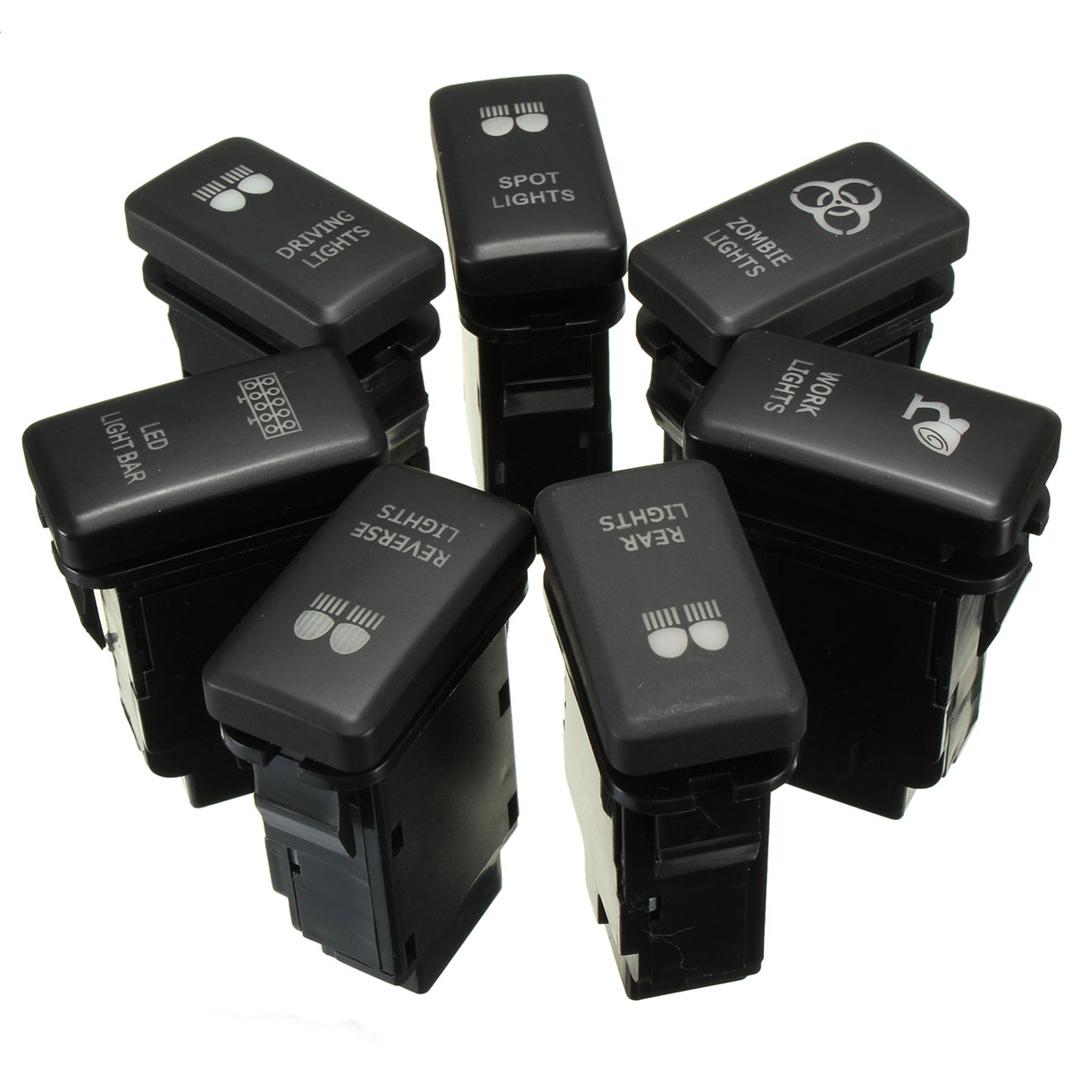 Dual-Blue-LED-Illuminated-Light-Switch-Push-OnOff-12V-For-Toyota-Landcruiser-Hilux-Prado-FJ-Cruiser--1040777