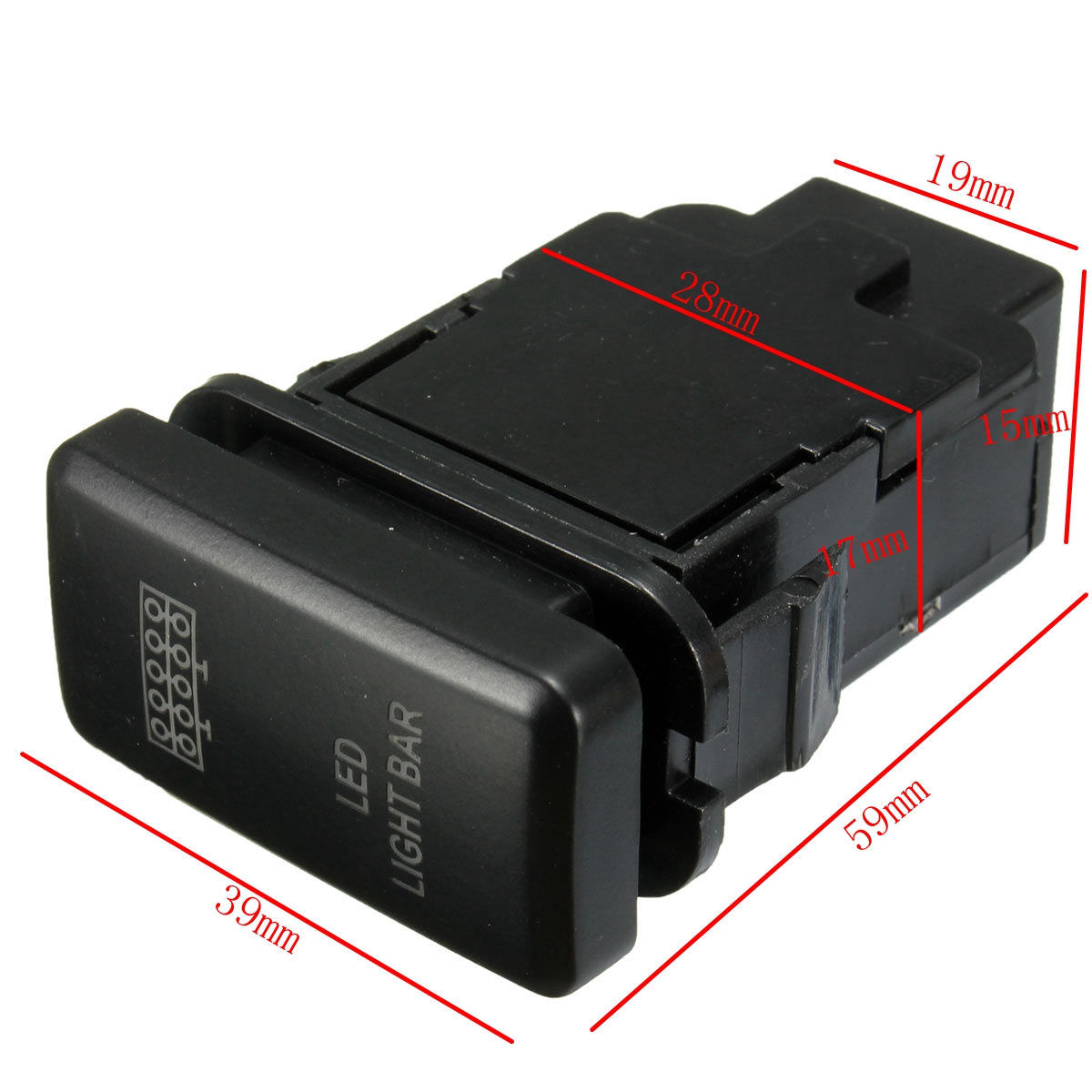 Dual-Blue-LED-Illuminated-Light-Switch-Push-OnOff-12V-For-Toyota-Landcruiser-Hilux-Prado-FJ-Cruiser--1040777