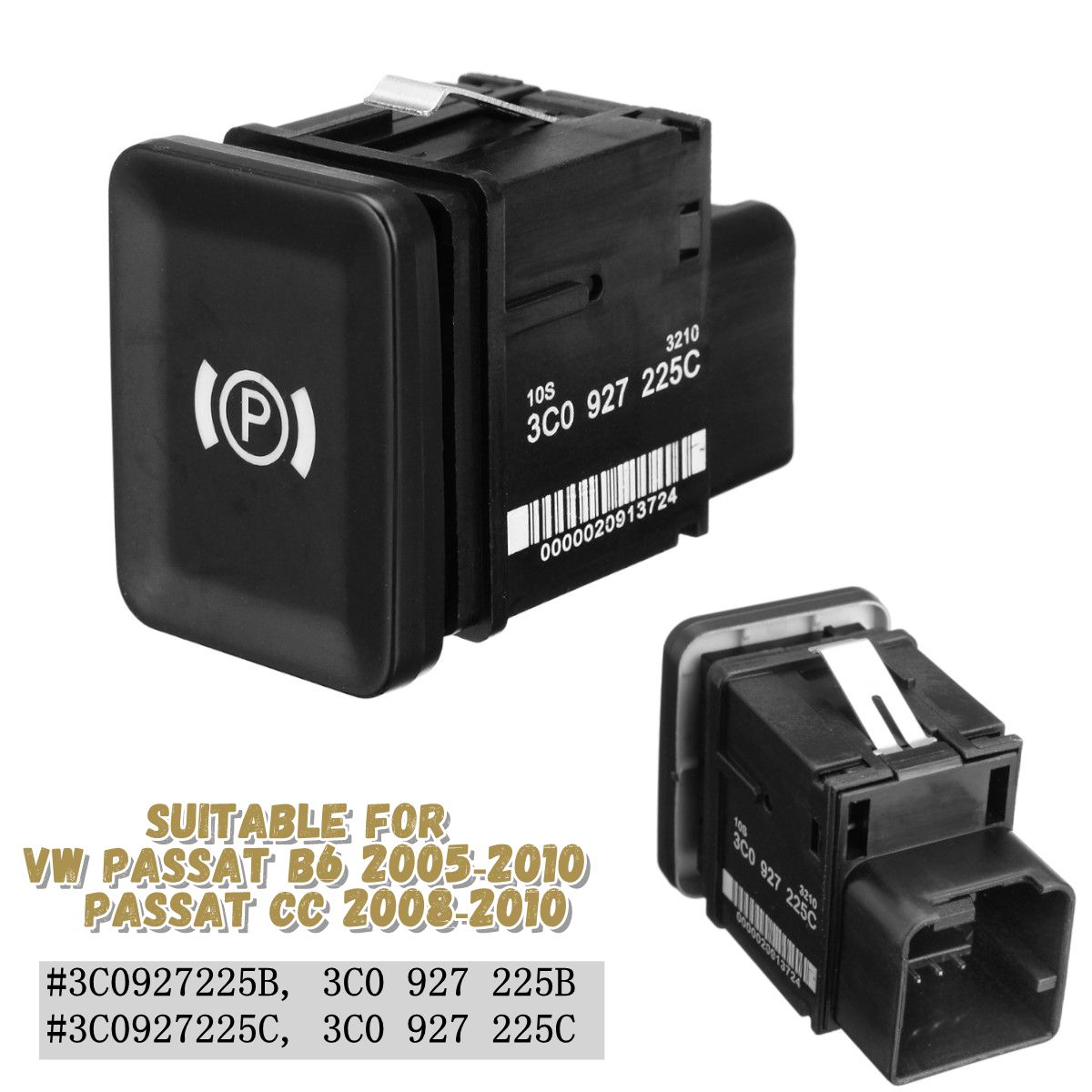 Electronic-Handbrake-Brake-Parking-Car-Switch-3C0927225C-for-VW-Passat-B6-C6-CC-1366760