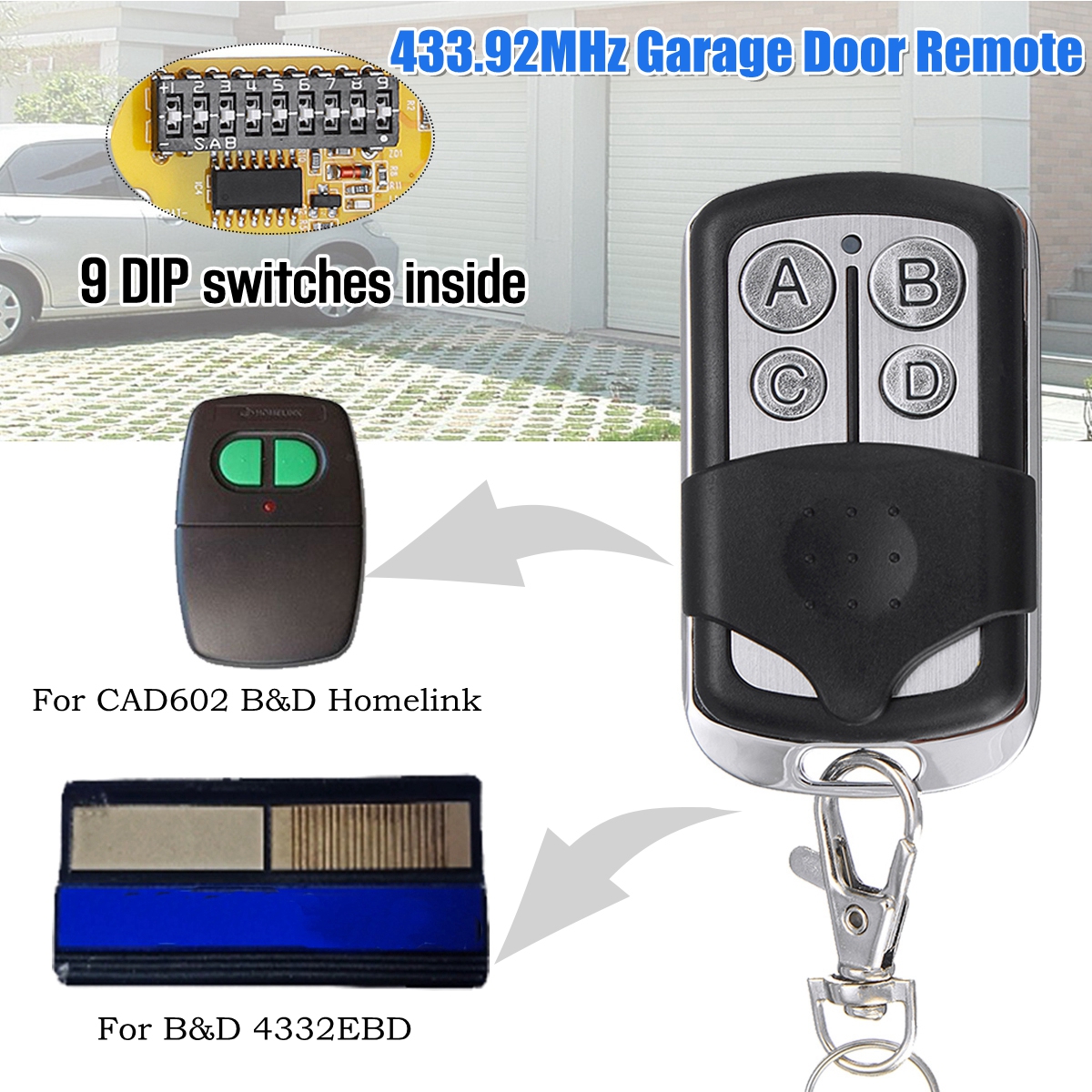 Garage-Gate-Remote-Door-Remote-Control-43392-Mhz-9-DIP-Switch-for-BD-Accent-CAD602-4332EBD-1366762
