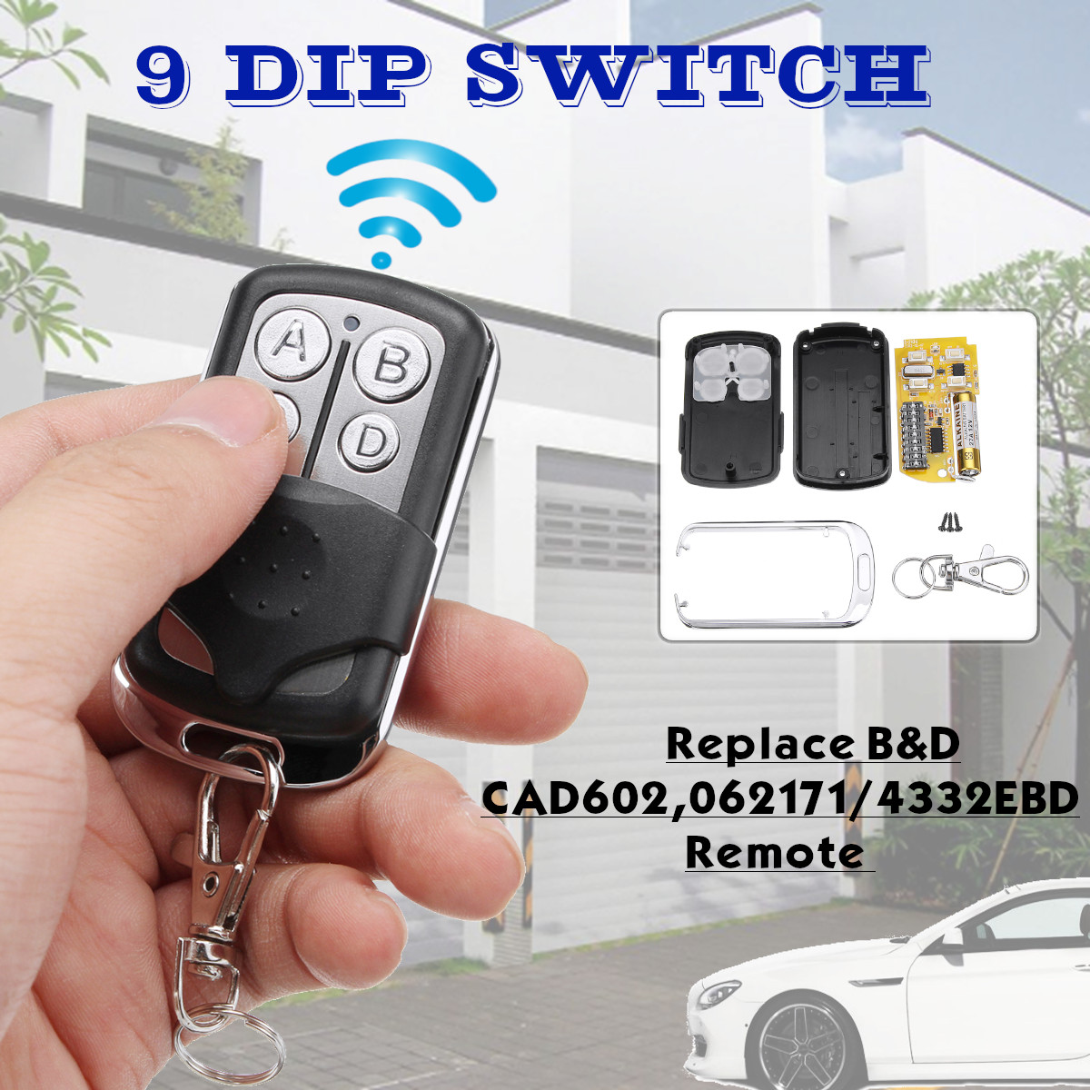 Garage-Gate-Remote-Door-Remote-Control-43392-Mhz-9-DIP-Switch-for-BD-Accent-CAD602-4332EBD-1366762