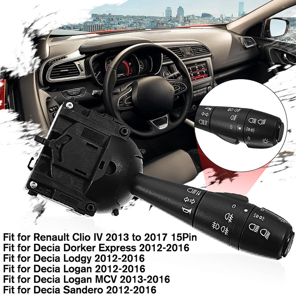 Headlight-Switch-Stalk-Horn-Rear-Turn-Signal-Fog-Light-For-Dacia-Dorker-Express-1751936