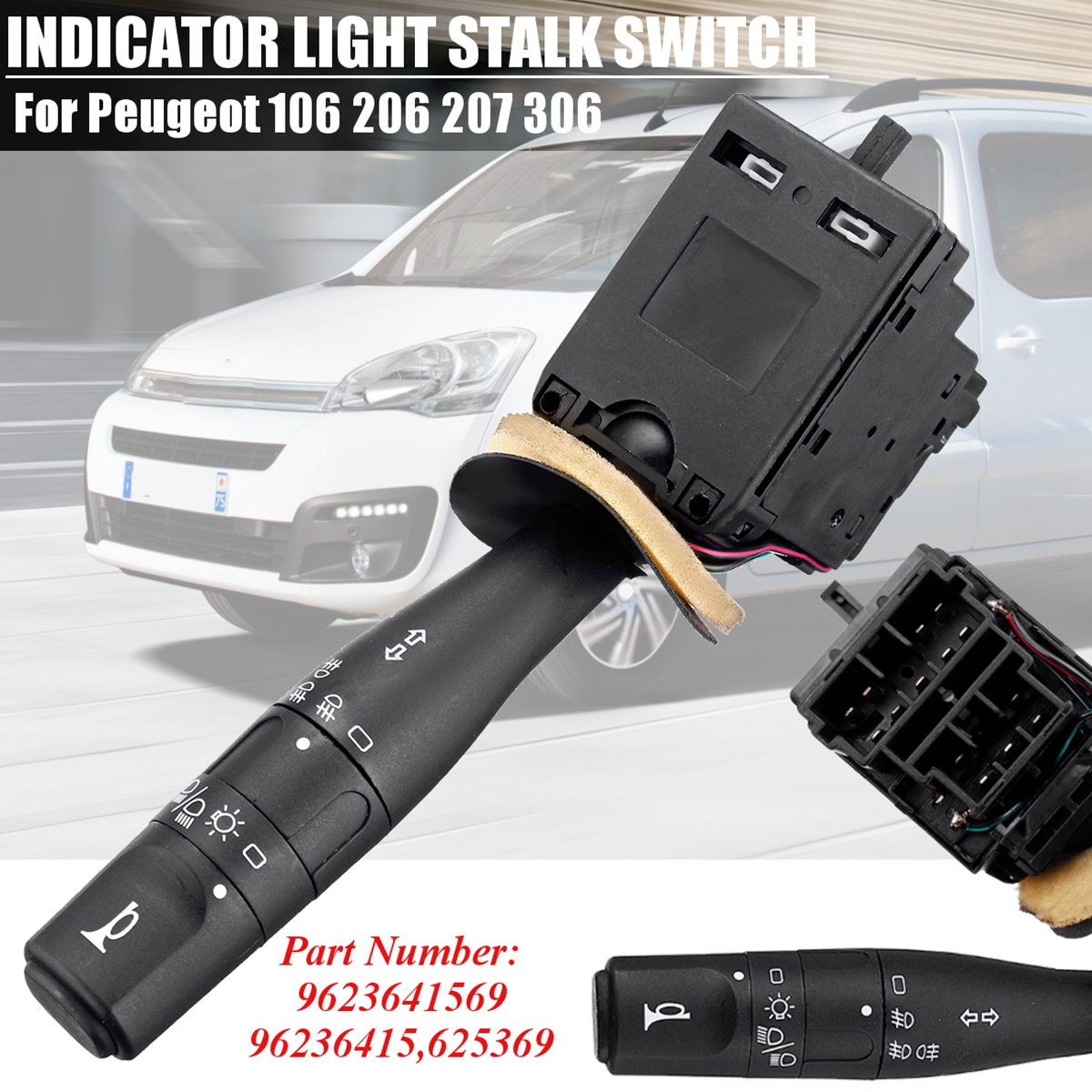 Indicator-Light-Stalk-Switch-96236415-625369-For-Peugeot-106-206-207-306-1547879