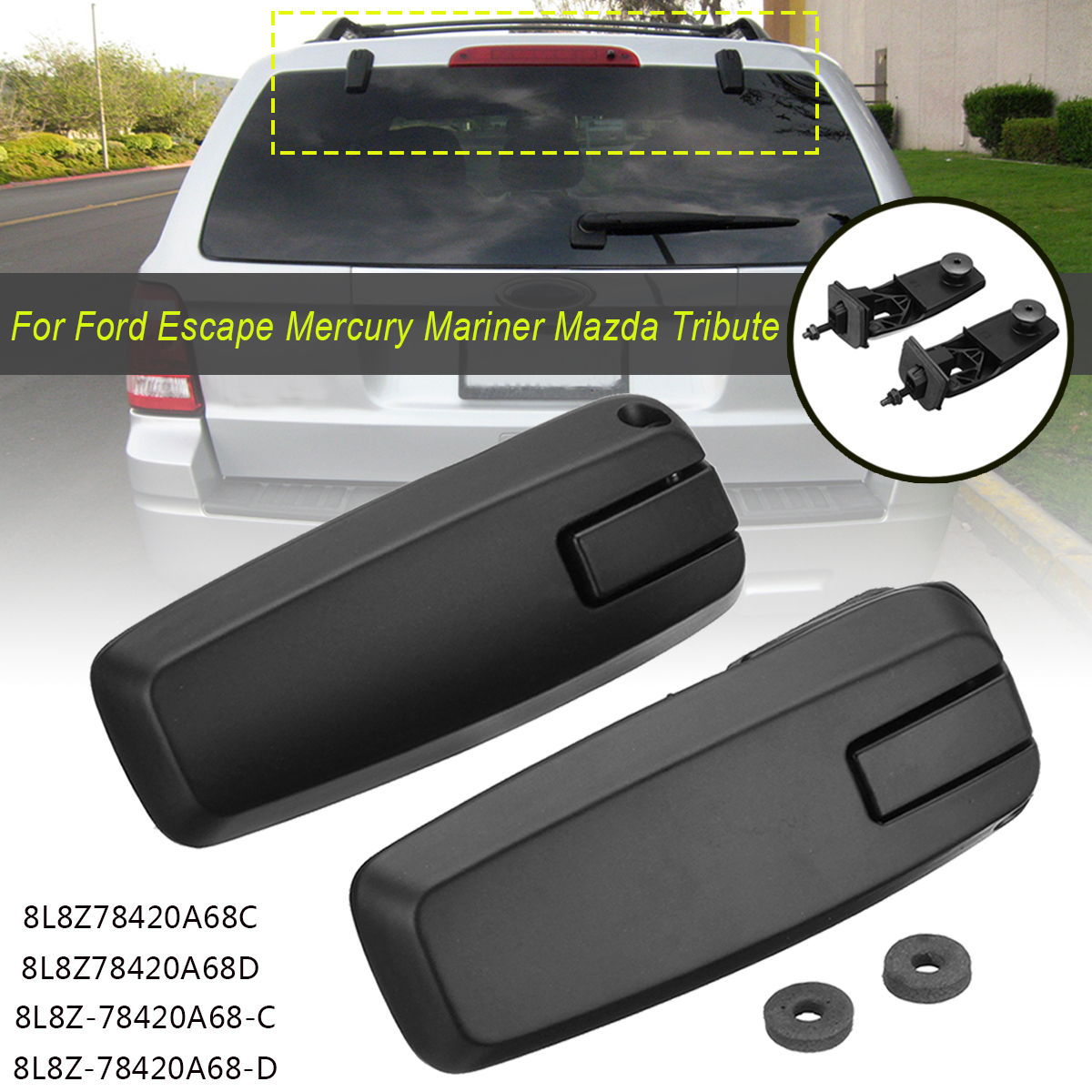 Pair-Left--Right-Rear-Window-Lift-Gate-Glass-Hinge-Hatch-For-Ford-Escape-08-12-1713004