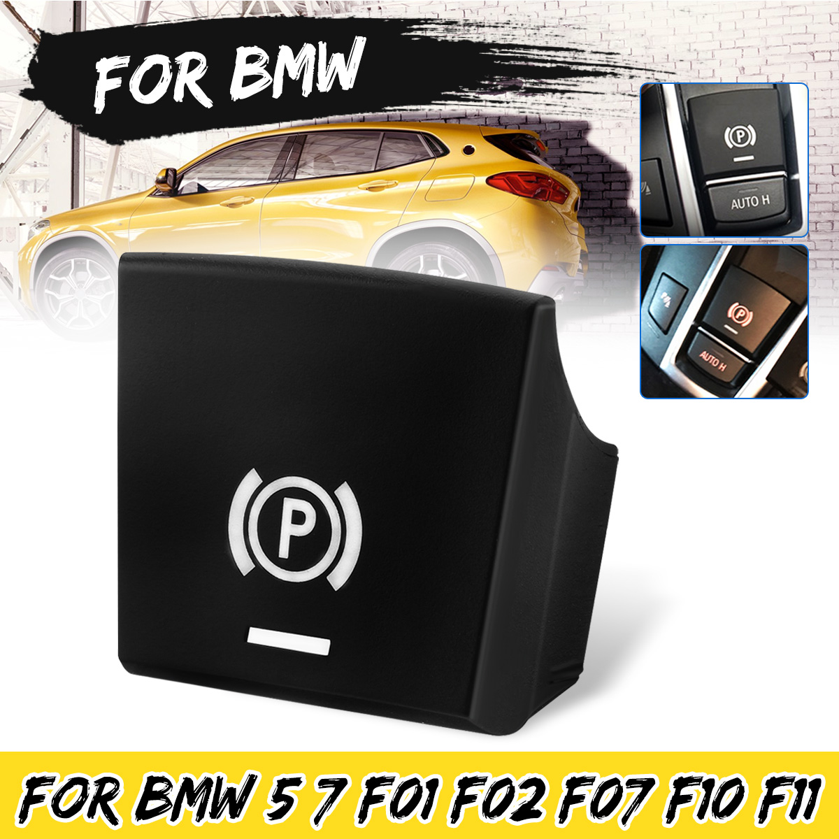 Parking-Hand-Brake-P-Button-Switch-Cover-For-BMW-5-6-X3-X4-F01-F02-F07-F10-F11-2009-2017-1273223