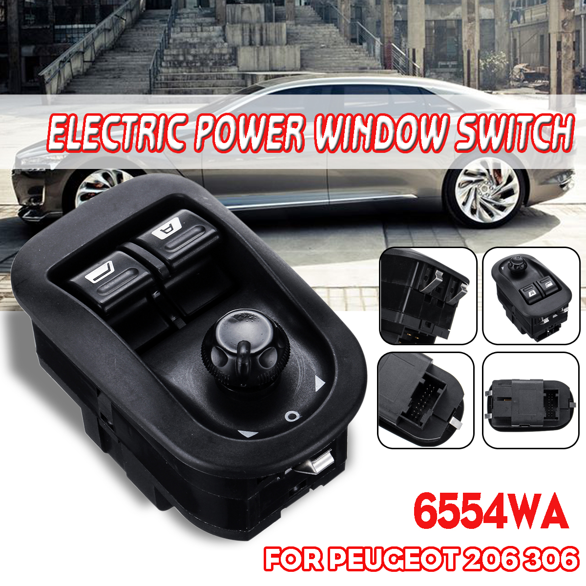 Power-Window-Switch-Master-Electric-Mirror-Button-for-PEUGEOT-206-306-2002-2016-1549600