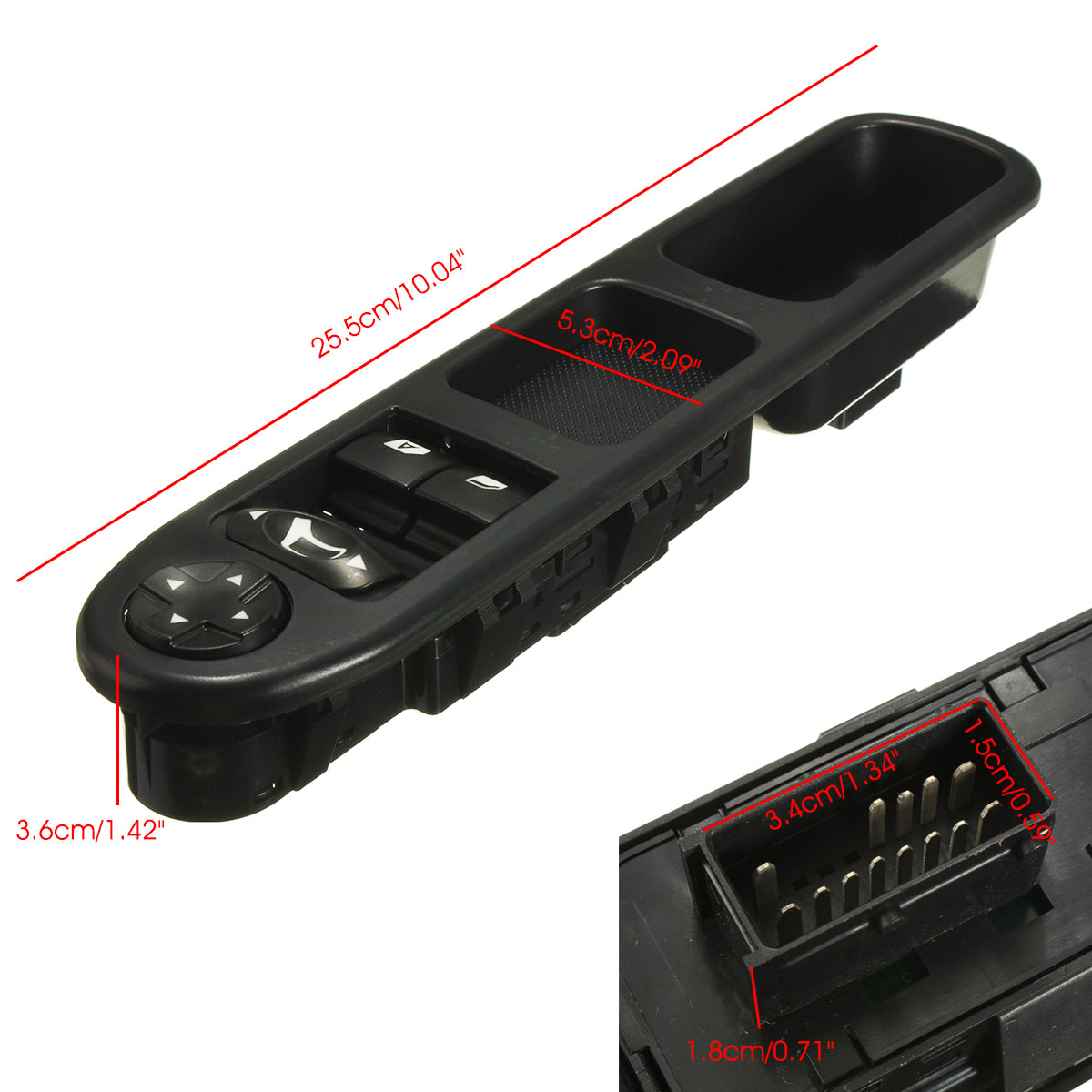 Right-Driver-Side-Master-Window-Control-Switch-For-Peugeot-207-All-Models-Citroen-C3-1572666