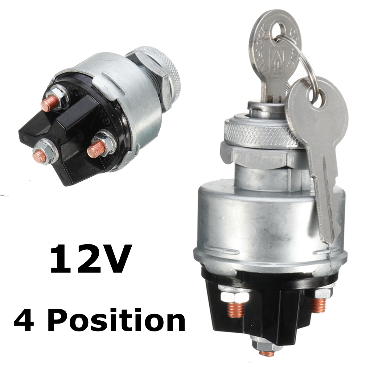 Universal-12V-Car-Ignition-Switch-2-Keys-4-Position-ONOFFSTARTACC-Replacement-1303481