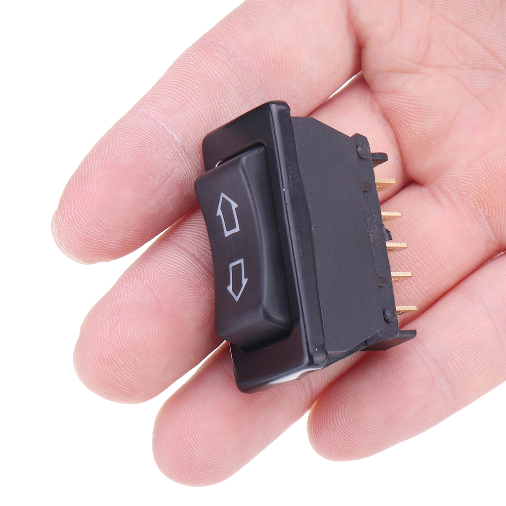 Universal-DPDT-Car-Power-Window-Rocker-Switch-5-Pins-DC-12V-20A-Black-Plastic-917579