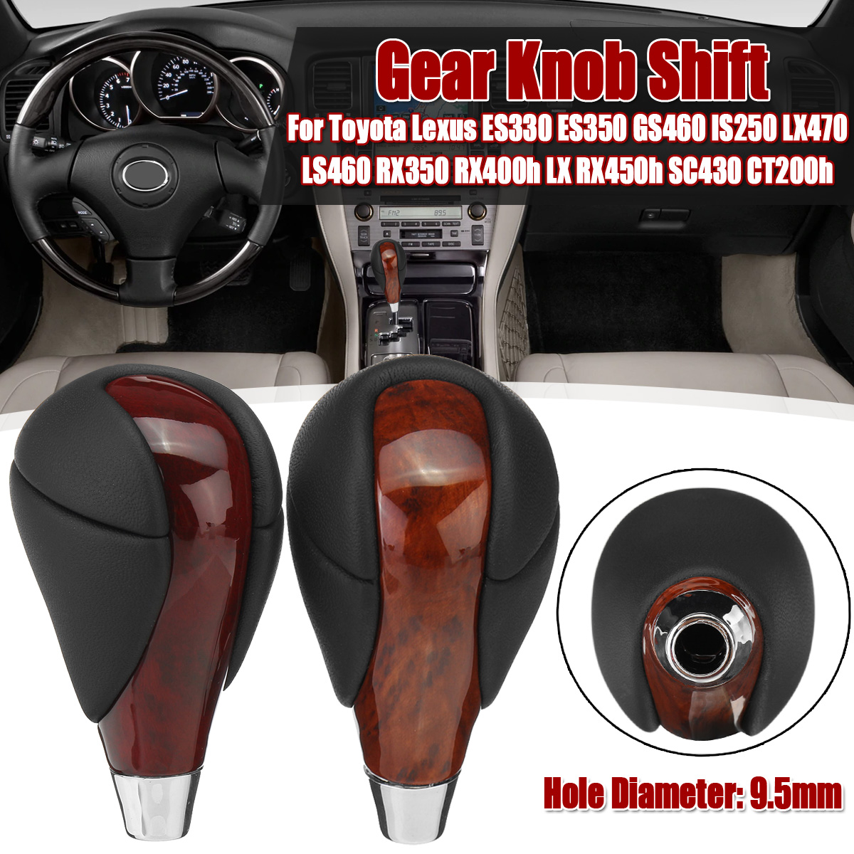 1PC-Car-Real-Leather-Gear-Knob-Shift-For-Toyota-Lexus-1627907
