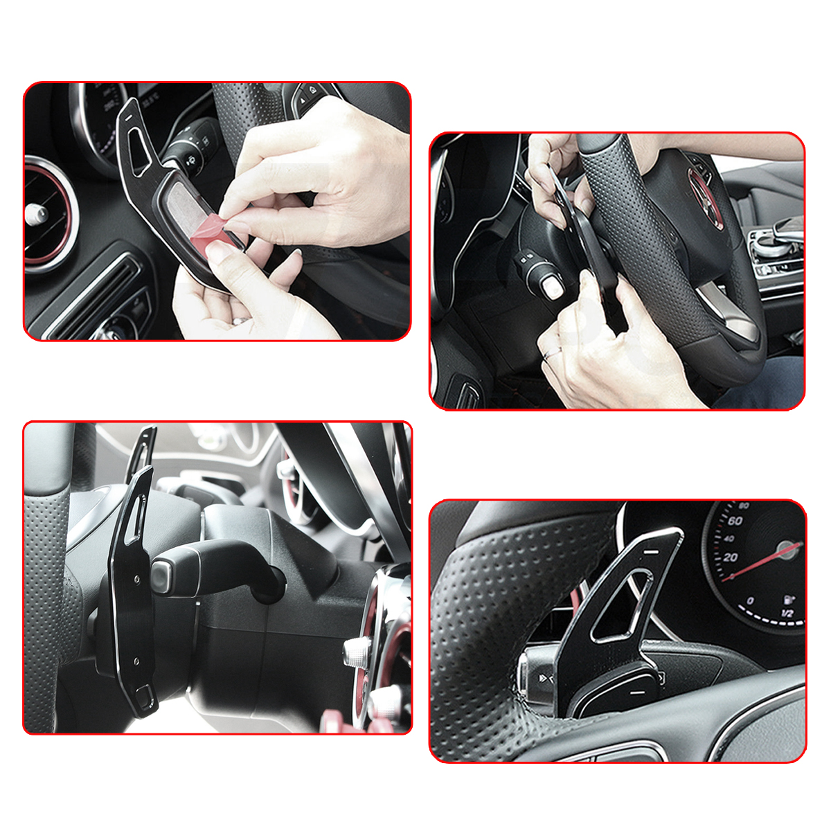 2Pcs-Car-Universal-AB-Black-Paddle-Shifter-Extension-For-Benz-C-Class-W204-C180L-C200L-C260L-2008-20-1570105