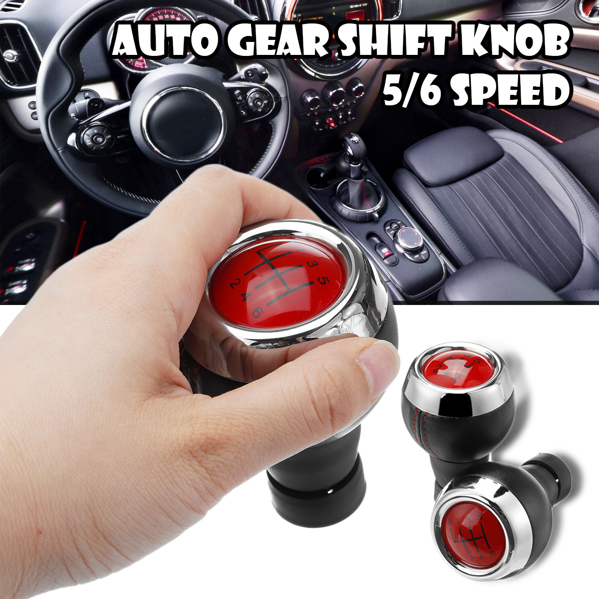 5-6-Speed-Gear-Shift-Knob-Leather-for-MINI-COOPER-R55-R56-R57-R58-R59-R60-R61-1483219