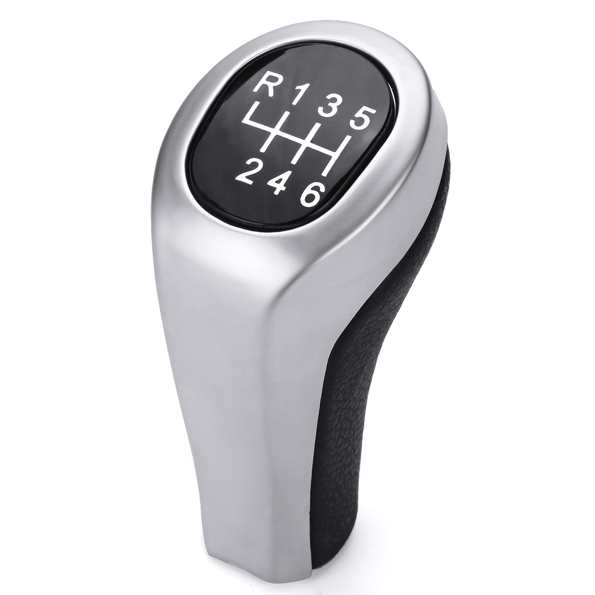 5-6-Speed-PU-Leather-Chrome-Manual-Gear-Shift-Knob-For-BMW-E90-E91-E92-X1-X3-X5-1384407
