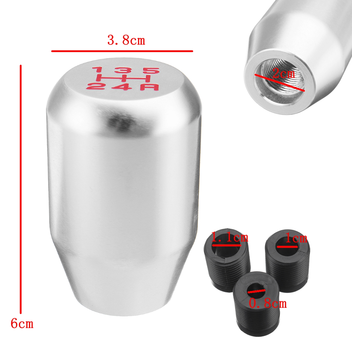 5-Speed-Black-Silver-Universal-Car-Aluminum-Gear-Shift-Knob-Head-Stick-Shift-1319895