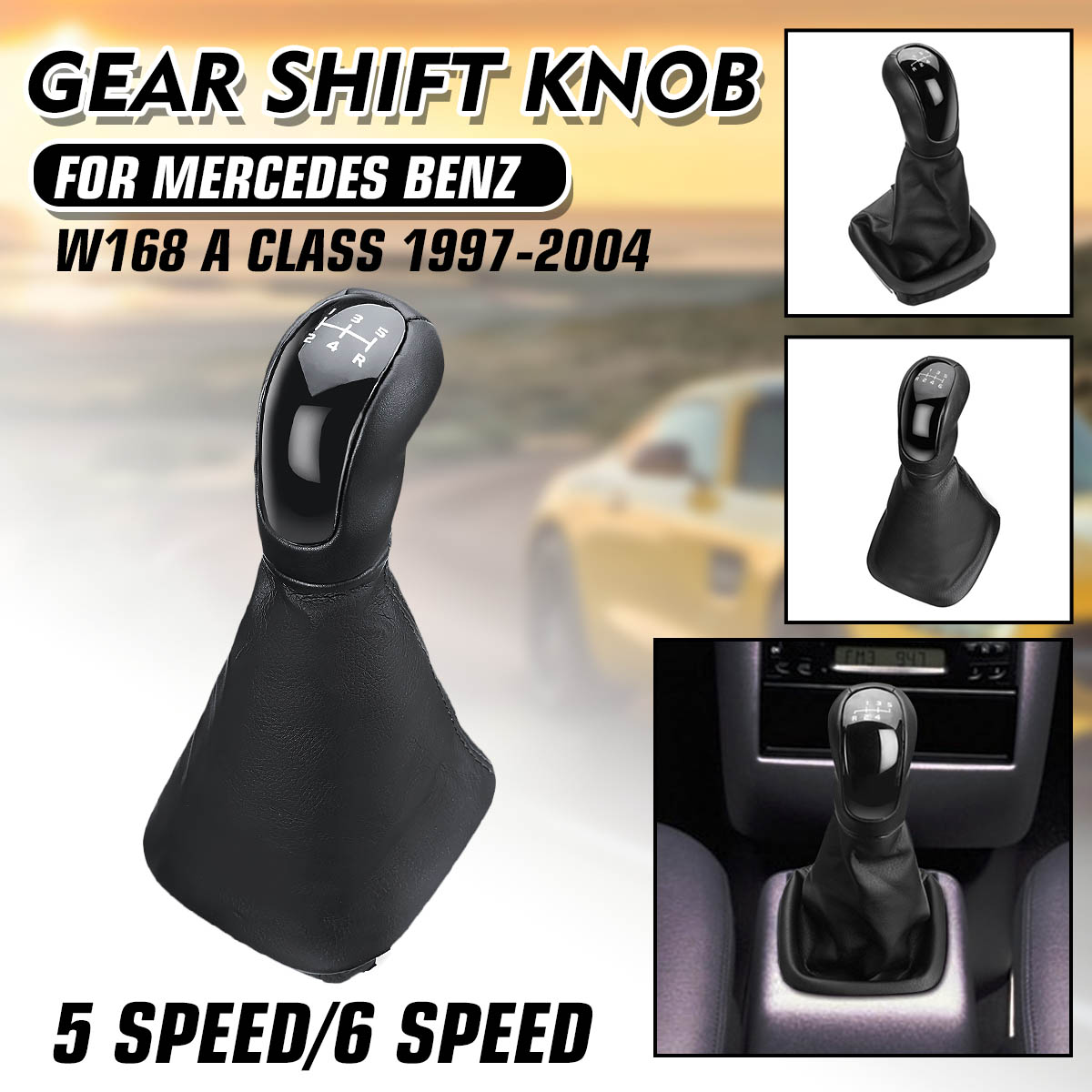 5-Speed-Car-Gear-Shift-Knob-Gaiter-Boot-For-Mercedes-Benz-W168-A-Class-1997-2004-1638746