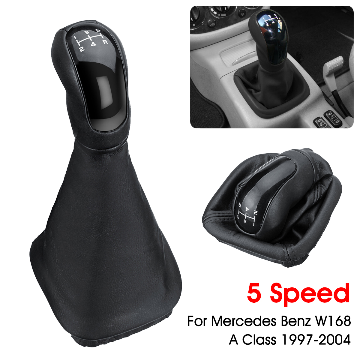 5-Speed-Car-Gear-Shift-Knob-Gaiter-Boot-For-Mercedes-Benz-W168-A-Class-1997-2004-1638746