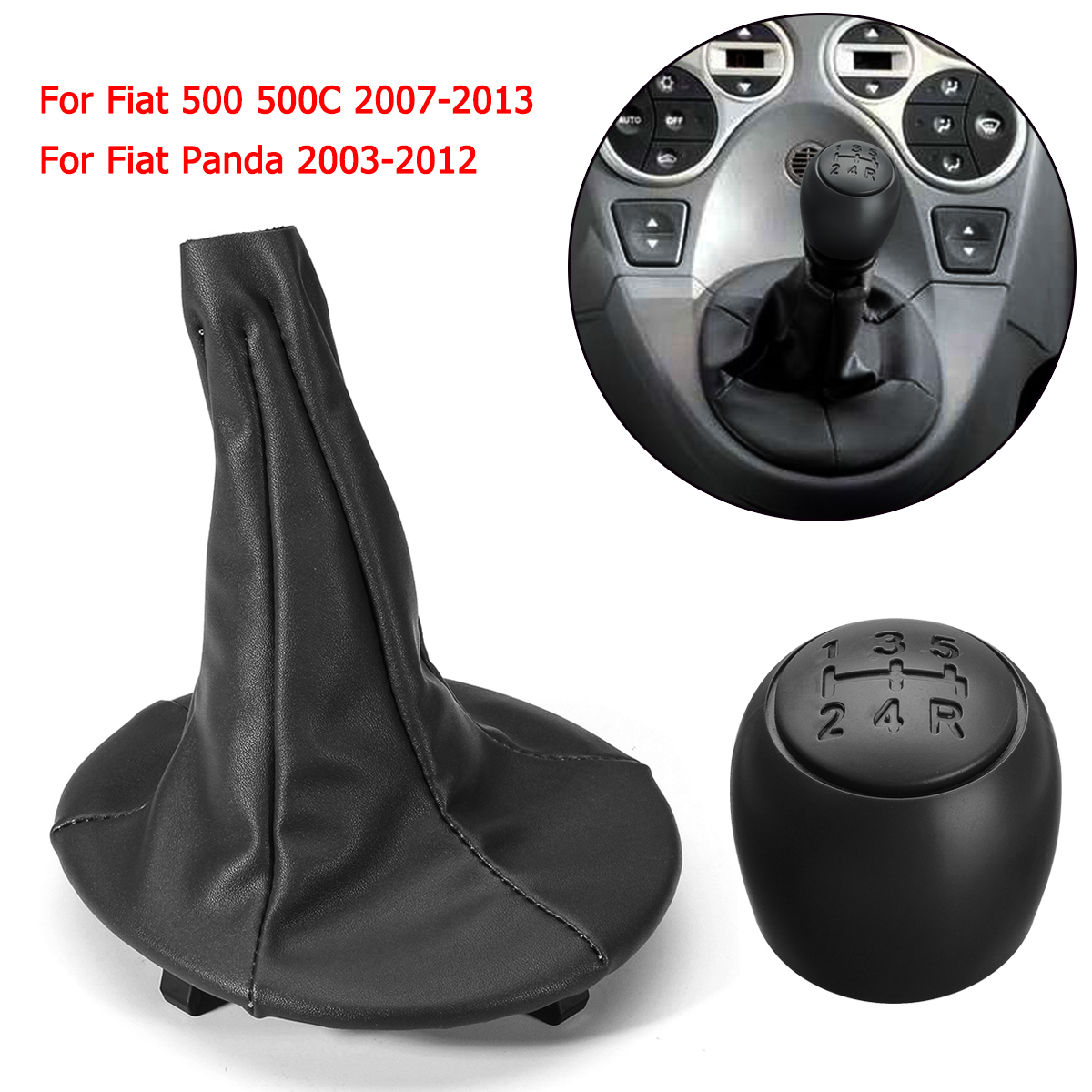 5-Speed-Car-Gear-Shift-Knob-With-PU-Leather-Gaiter-Boot-Cover-For-FIAT-PANDA-2003-2012-1638857