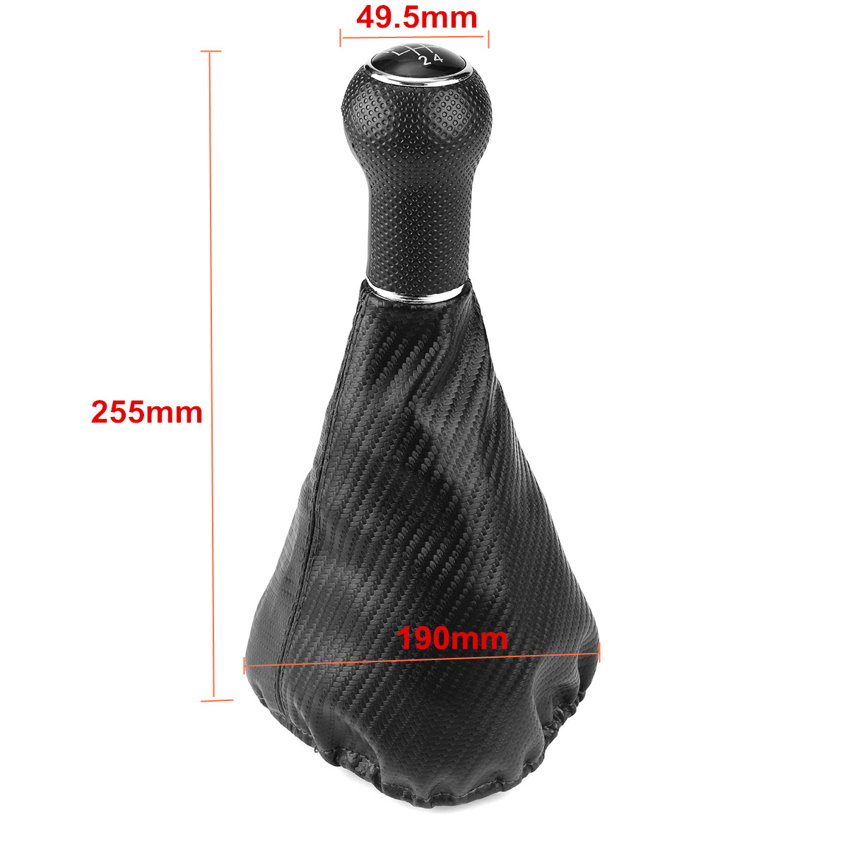5-Speed-Carbon-Gear-Knob-Shift-Shifter-Boot-Cover-For-VW-POLO-GOLF-MK4-BORA-SEAT-1203510