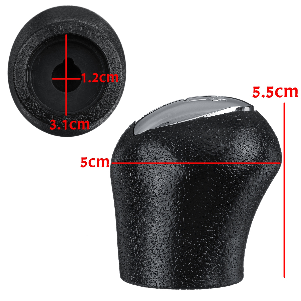 5-Speed-Gear-Shift-Knob-Head-Glossy-Silver-For-Renault-Clio-Kangoo-Megane-Scenic-1710553