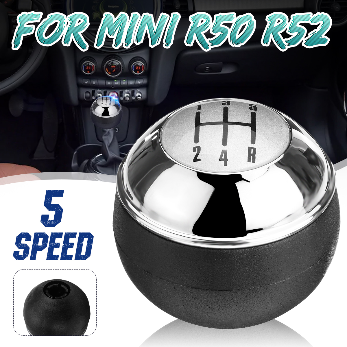 5-Speed-Gear-Shift-Knob-Shifter-Chrome-Manual-MT-For-MINI-R50-R52-25117542278-1674187