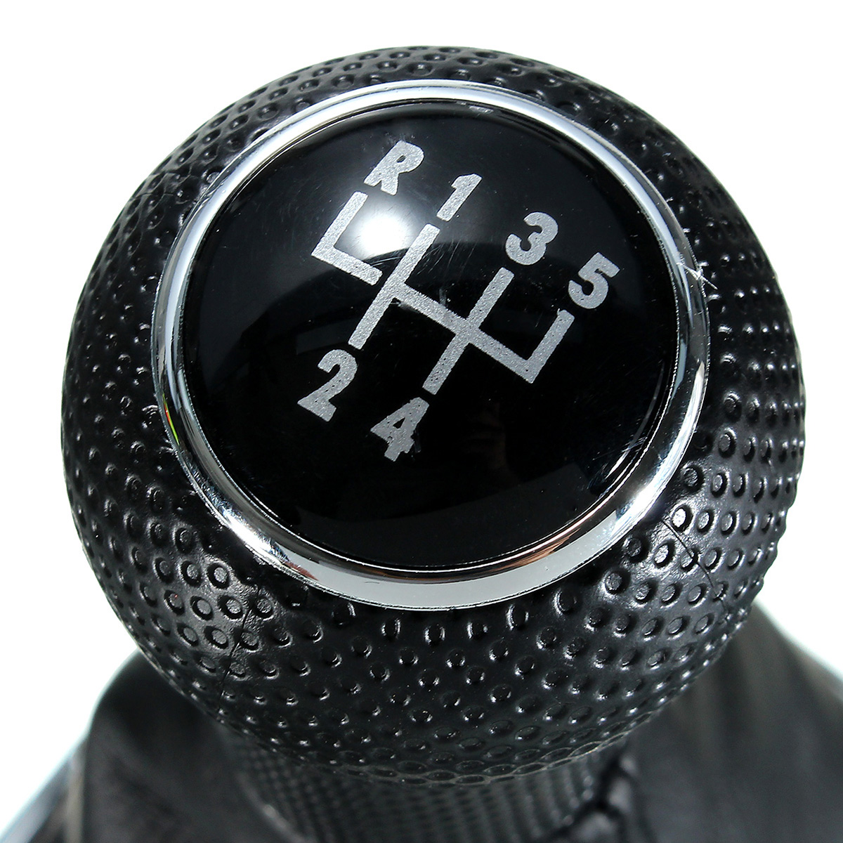 5 Speed Gear Shift Knob Shifter Manual Car Lever with PU Leather Gaitor