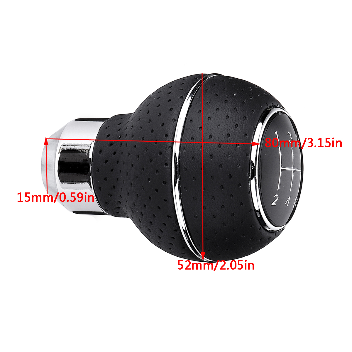 5-Speed-Gear-Shift-Knob-with-Sleeve-Adapter-Lever-Black-for-Ford-Focus-Mondeo-Fiesta-1374937