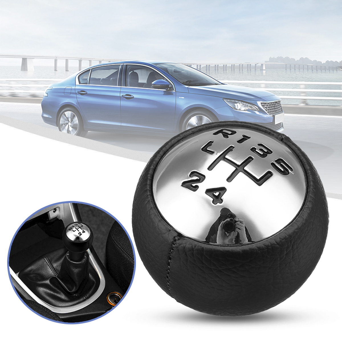 5-Speed-Gear-Stick-Shift-Knob-For-Peugeot-3008-407-5008-807-307-308-Citroen-C4-C8-1560173