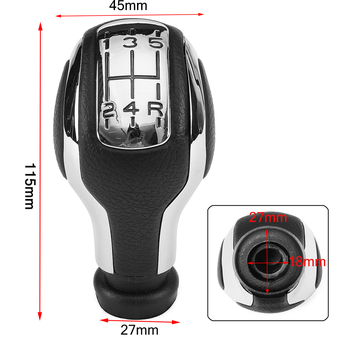 5-Speed-Gear-Stick-Shift-Knob-Gaiter-For-Peugeot-207-Citroen-C5-PU-Leather-1588761