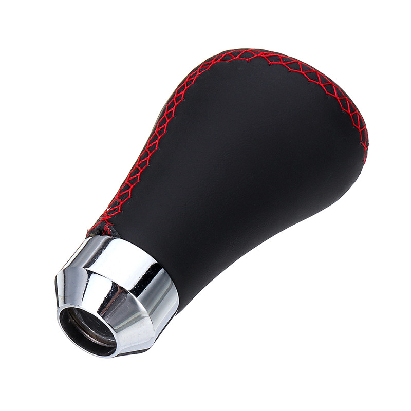 5-Speed-Leather-Gear-Shift-Knob-Stick-Manual-Shift-Lever-BlackRed-with-Adapter-For-MAZDA-1408695