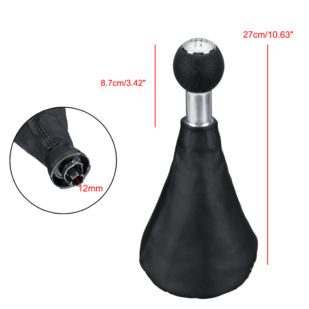 5-Speed-Leather-Manual-Gear-Shift-Knob-Gaiter-Boot-For-VW-Golf-MK4-SEAT-IBIZA-N-1768523