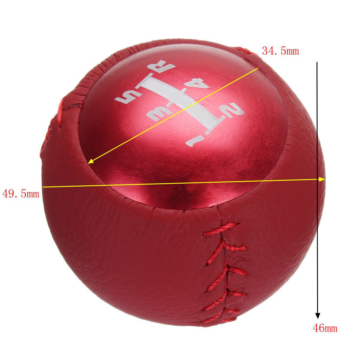 5-Speed-Leather-Round-Ball-Manual-Gear-Shift-Knob-Shifter-For-Civic-Type-R-FK2-1254264