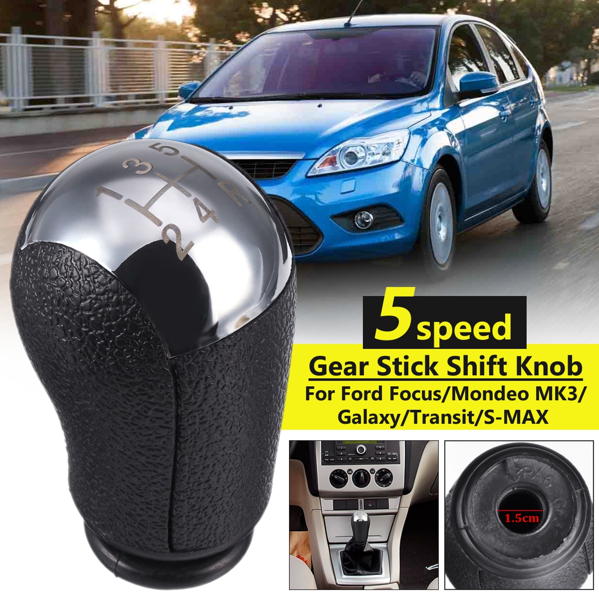 5-Speed-MT-Gear-Stick-Shift-Knob-For-Ford-Focus-Mondeo-Galaxy-Transit-Fiesta-Mustang-1582069