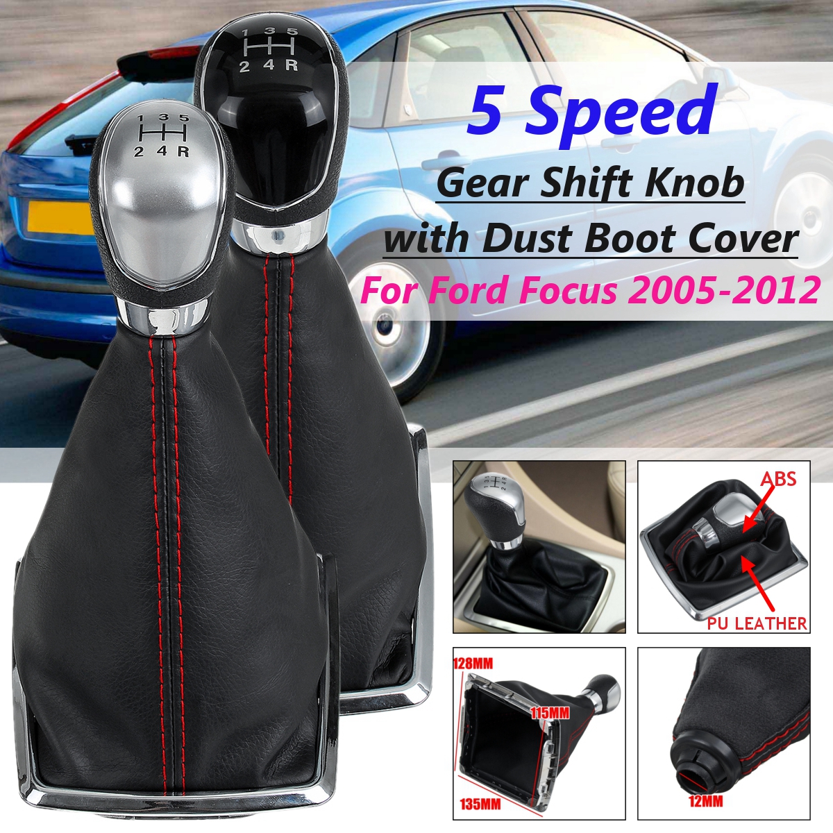 5-Speed-MT-Gear-Stick-Shift-Knob-with-Leather-Dust-Boot-Cover-For-Ford-Focus-MK2-2005-2012-1609788