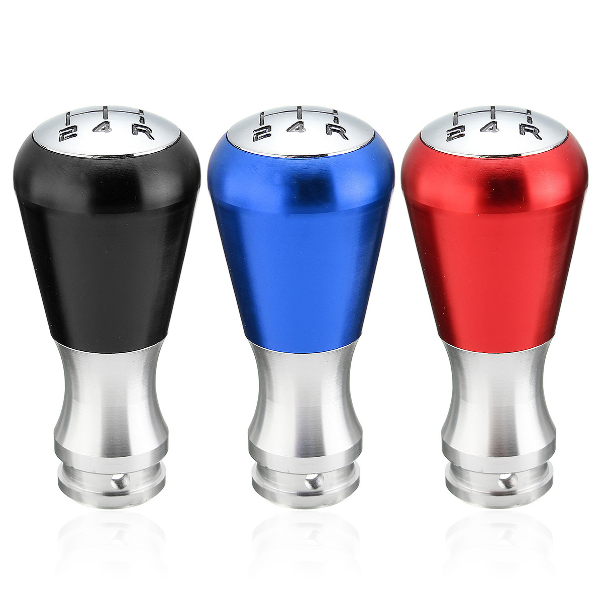 5-Speed-Manual-Gear-Shift-Knob-Aluminum-Alloy-BlackBlueRed-with-Adapter-For-Peugeot-405-307-206-1118597