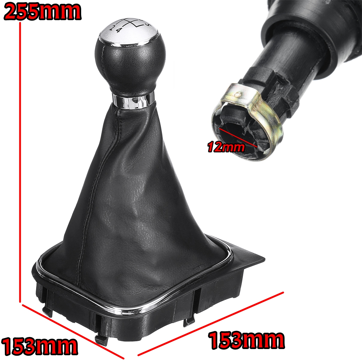 5-Speed-Shift-Gear-Knob-Boot-Cover-PU-Leather-For-VW-EOS-GOLF-MK5-V-6-VI-1768529